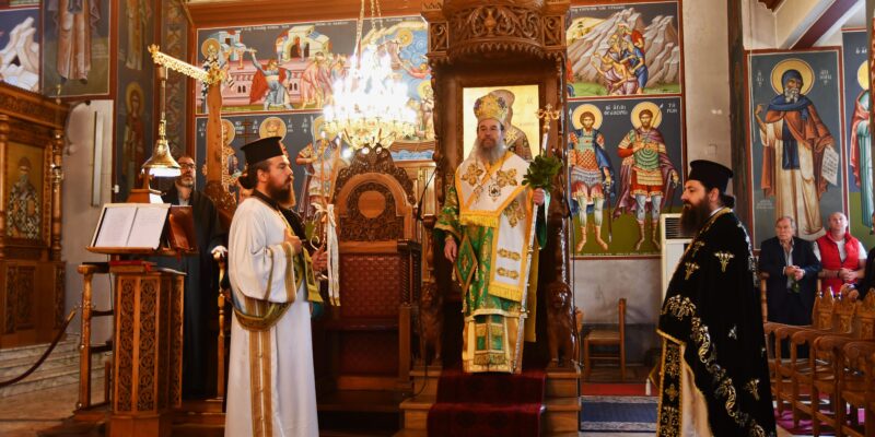 Η ΚΥΡΙΑΚΗ ΤΩΝ ΒΑΪΩΝ ΚΑΙ Η ΑΚΟΛΟΥΘΙΑ ΤΟΥ Α΄ ΝΥΜΦΙΟΥ  ΣΤΗΝ Ι.Μ. ΙΕΡΙΣΣΟΥ