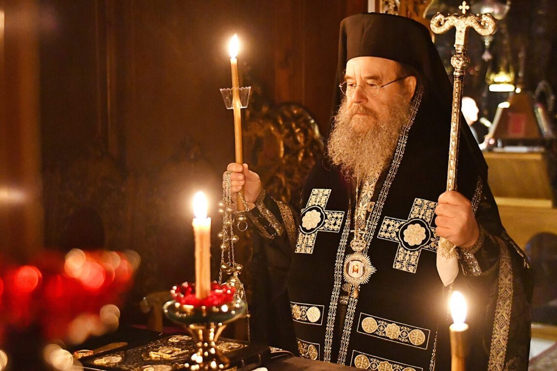 Η Α΄ ΕΣΠΕΡΙΝΗ ΠΡΟΗΓΙΑΣΜΕΝΗ ΘΕΙΑ ΛΕΙΤΟΥΡΓΙΑ ΣΤΟΝ ΙΕΡΟ ΜΗΤΡΟΠΟΛΙΤΙΚΟ ΝΑΟ ΑΓΙΟΥ ΣΤΕΦΑΝΟΥ ΑΡΝΑΙΑΣ